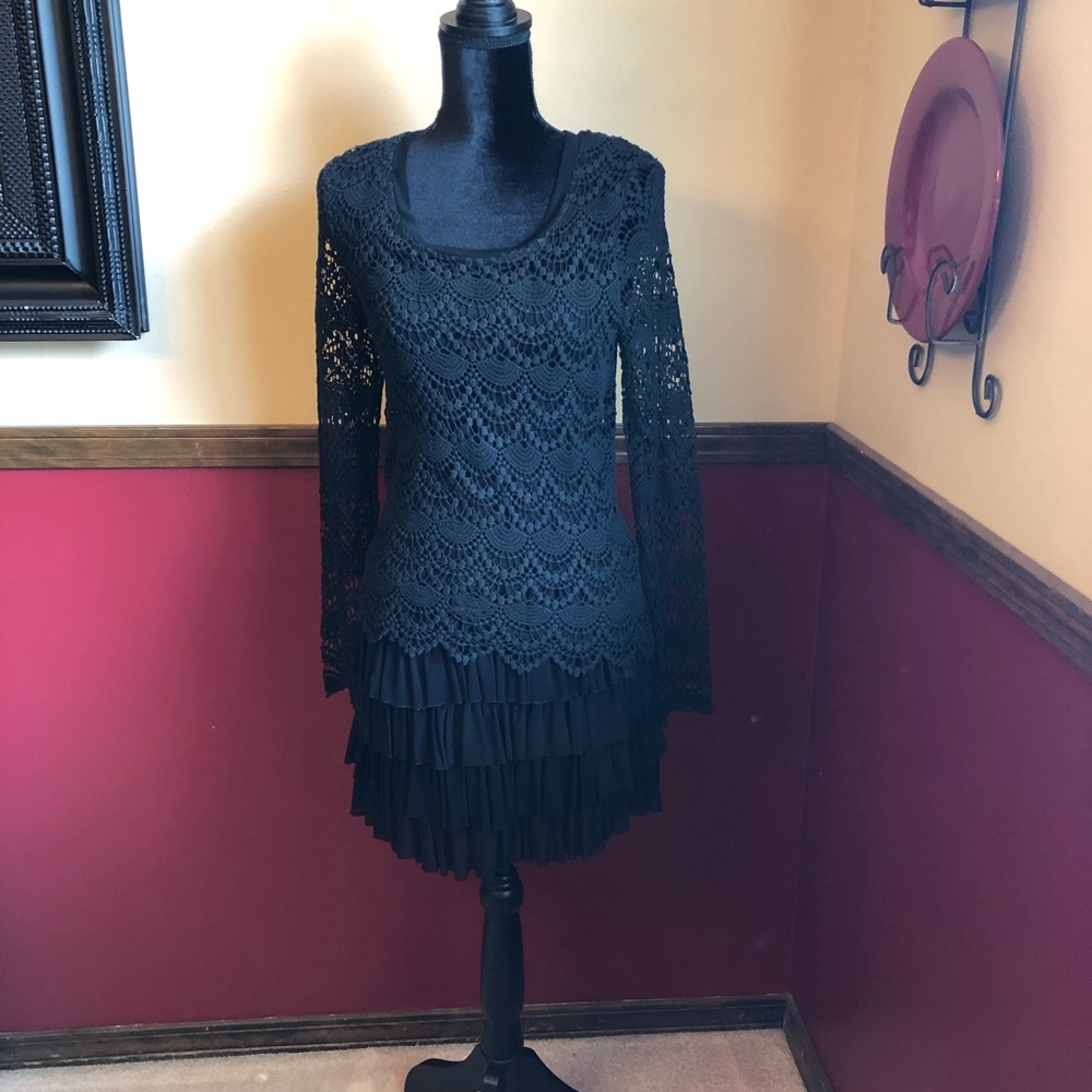 Boutique black lace dress